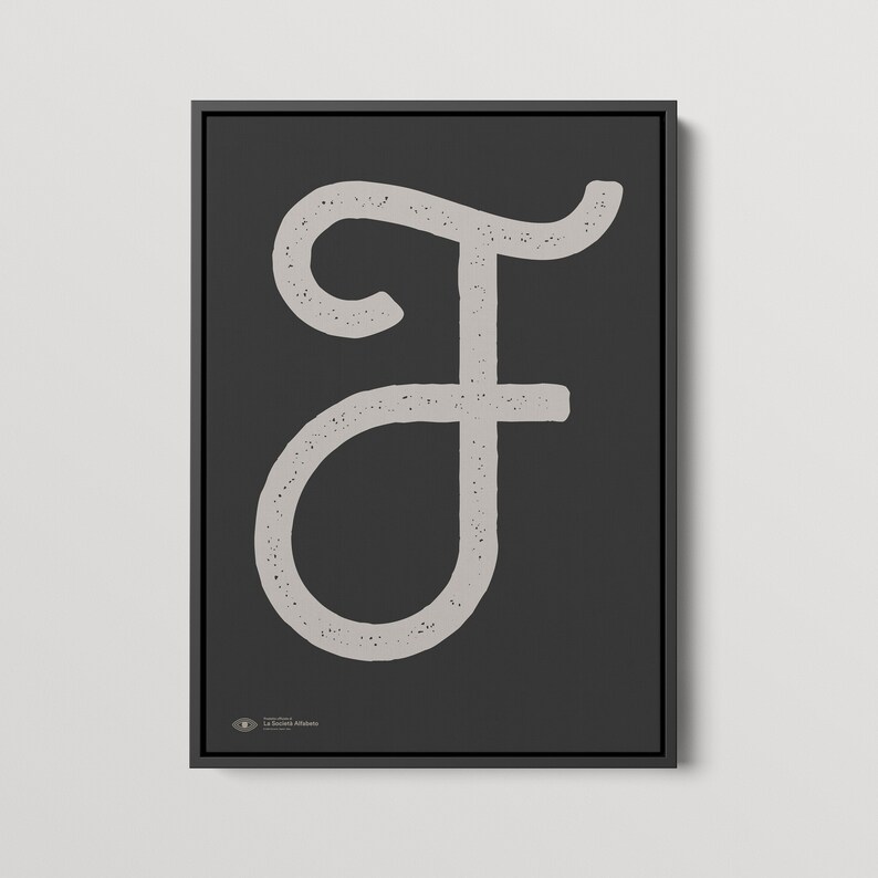 Capital Letter Wall Art | Monogram Poster Art Print | Letter F ...