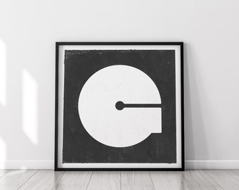 LETTRE G — Block Letter Square Wall Art, Modern Monogram Poster Art Print, Téléchargement instantané | Impression d’art minimaliste, art mural imprimable