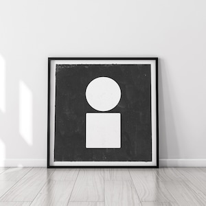 LETRA I — Arte mural con letras de imprenta cuadradas, póster con monograma moderno, descarga instantánea/impresión de arte minimalista, arte mural imprimible