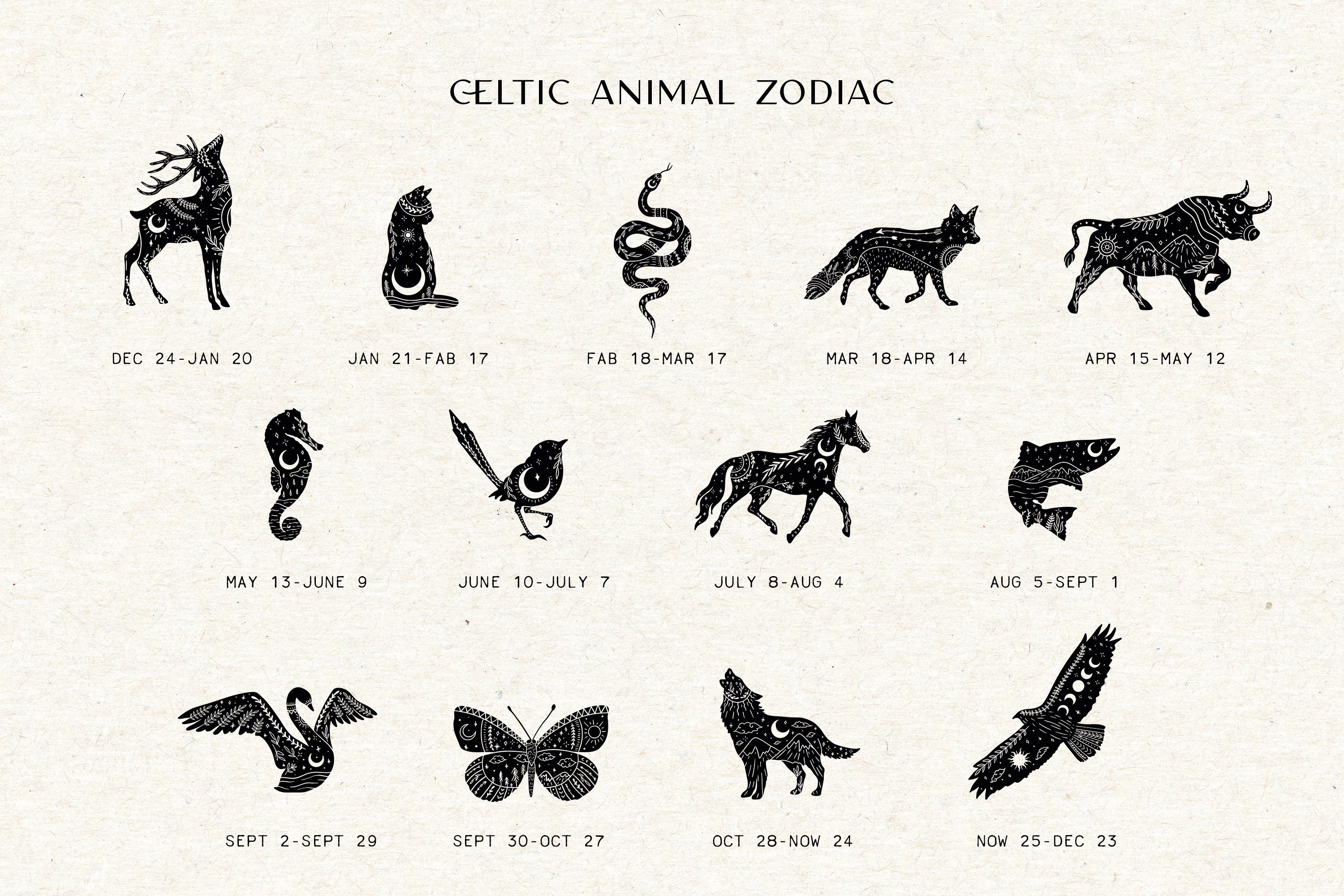 Силуэты Зодиак. Знаки зодиака силуэт. Celtic animal Zodiac. Celtic animal Zodiac Cat.