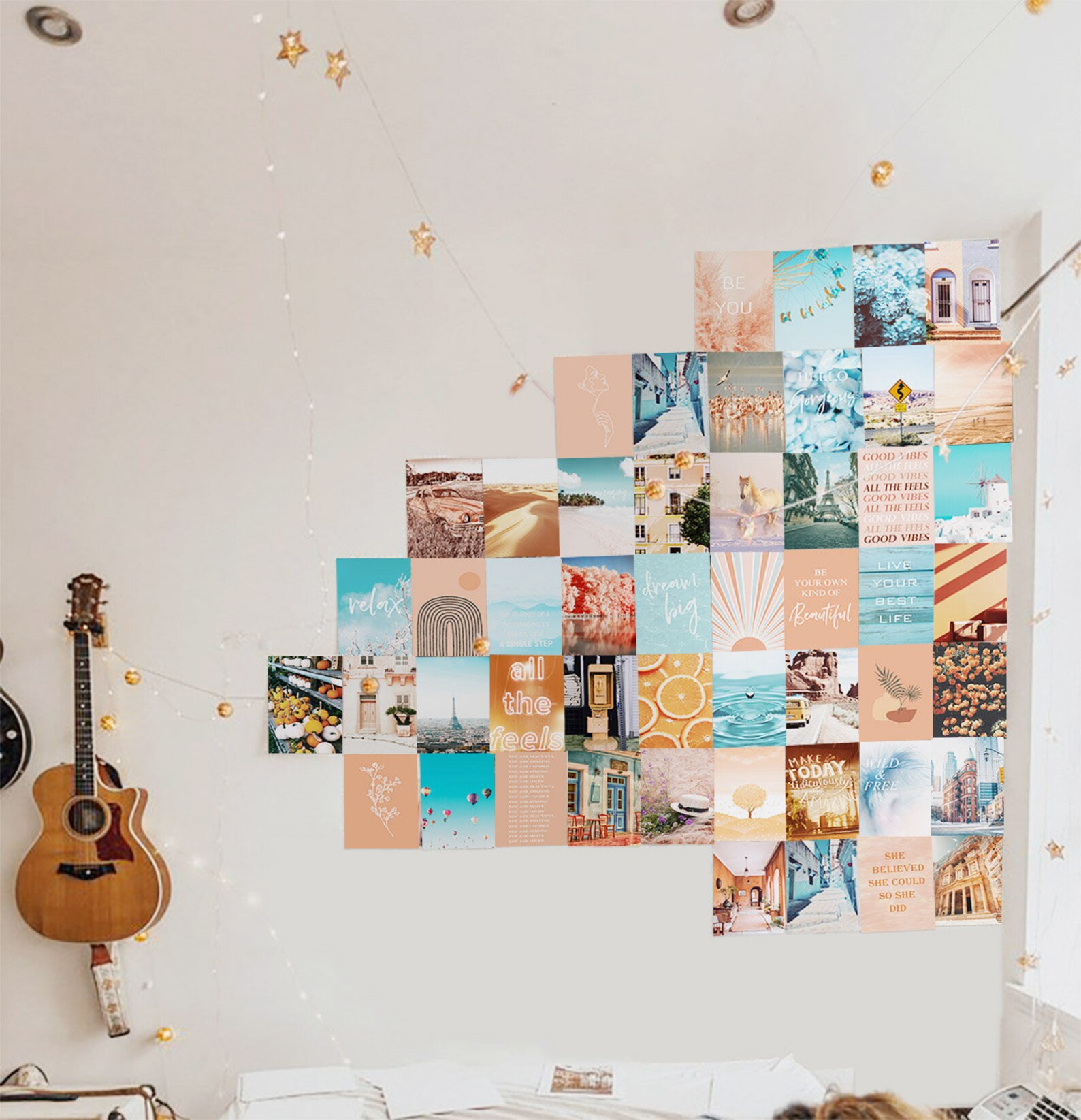 50 PRINTED 4in X 6in Boho Wall Collage Kit Wall Collage Etsy