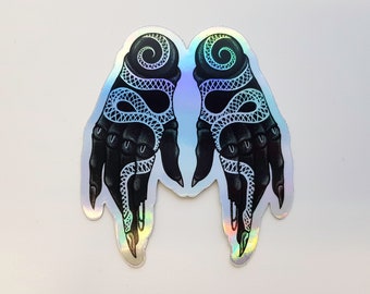 Healer's Hands - holographic sticker