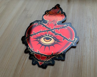 Flame - gold chromatic sticker