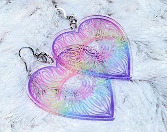 Kira pride - transparent eco acrylic earrings