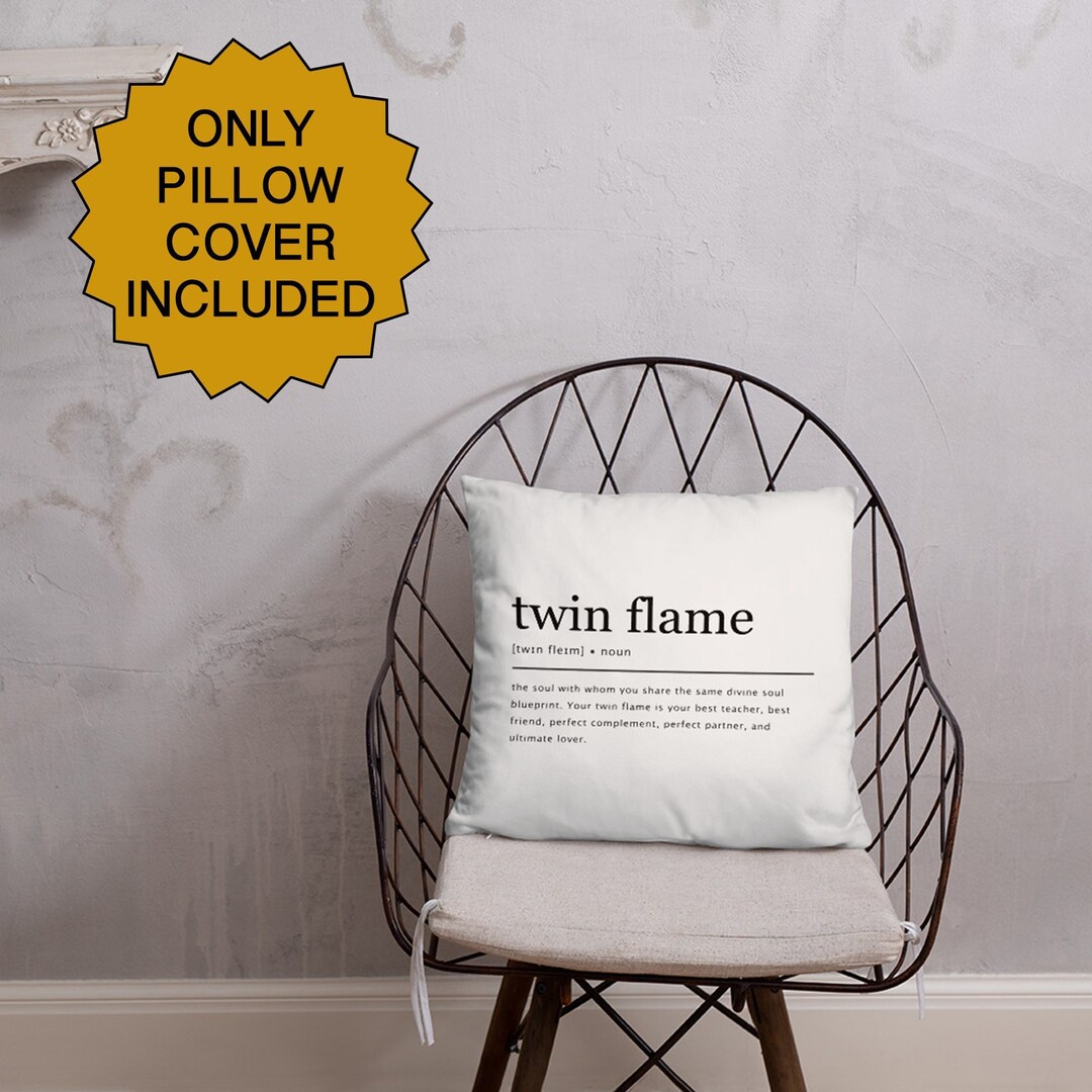 Twin Flame Definition Pillow Cover Twin Flame Spiritual Etsy