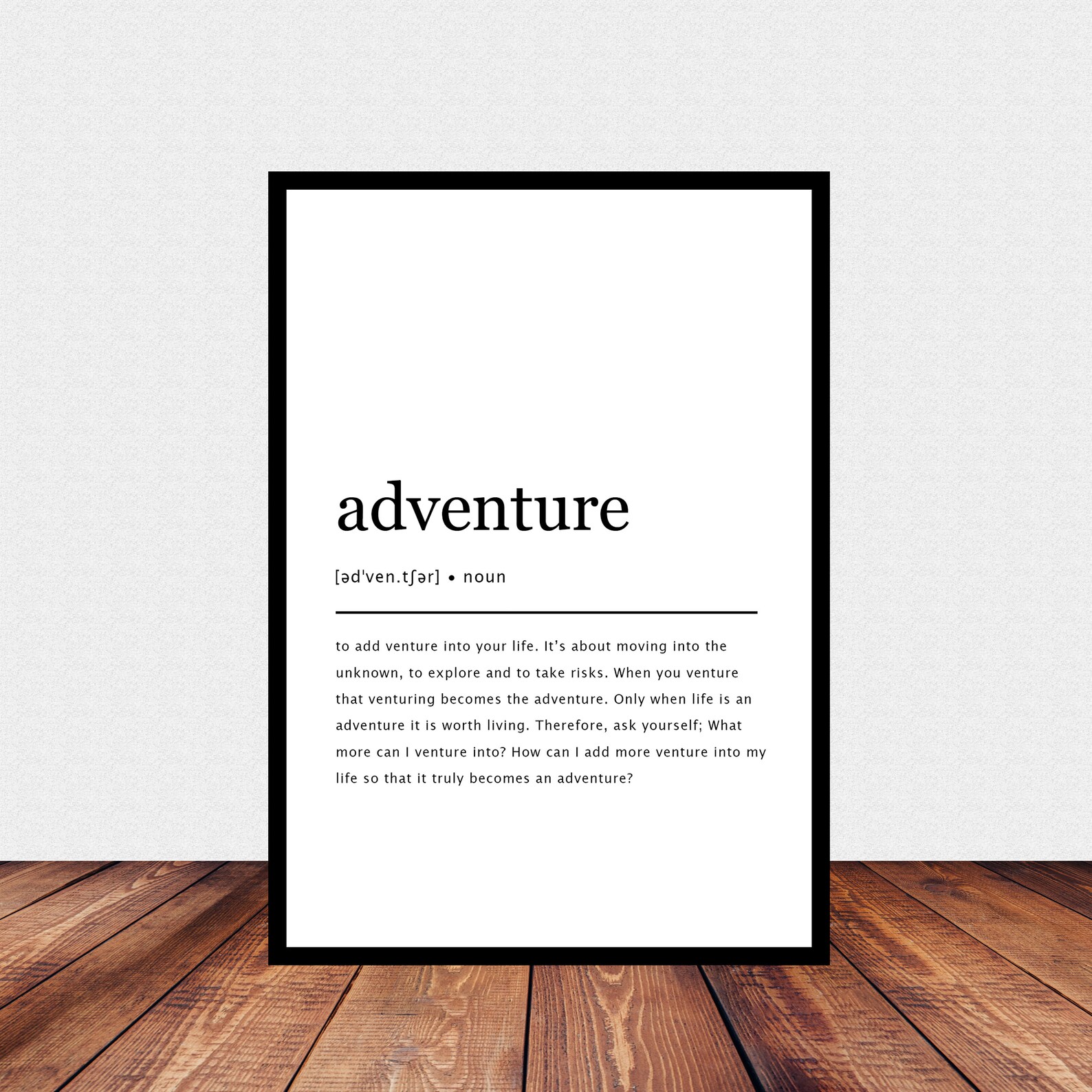 Adventure Definition Print Explore Go on an Adventure Etsy