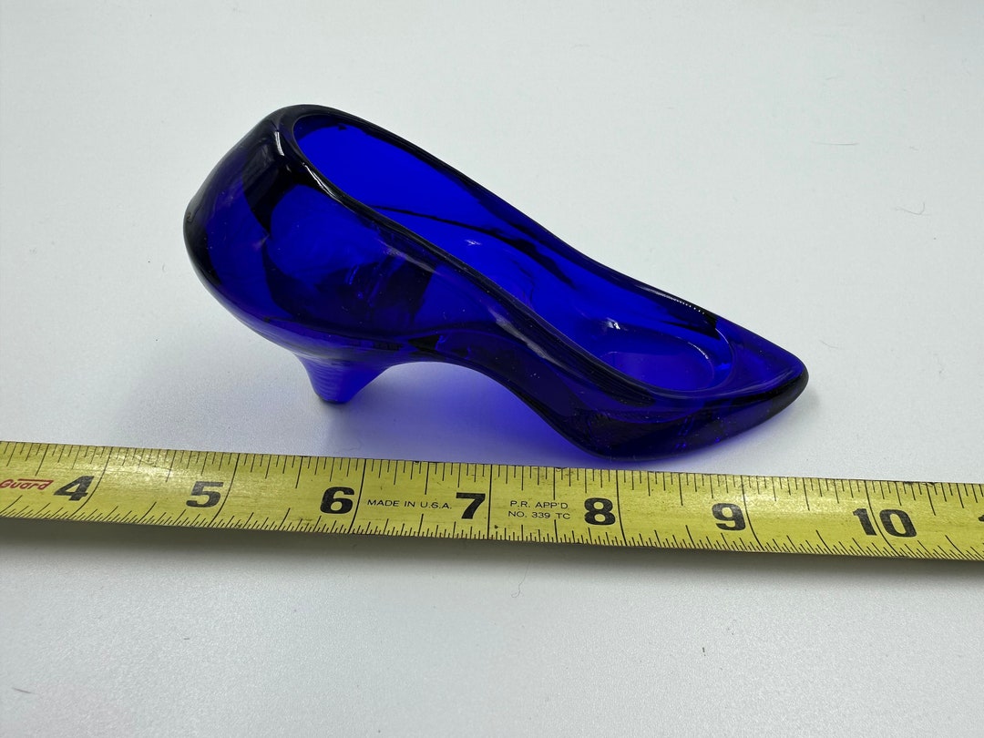 Beautiful Cobalt Blue Glass Slipper Etsy