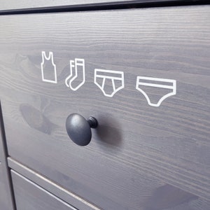 Dresser/Closet Label Decals  - 16 Label Decals
