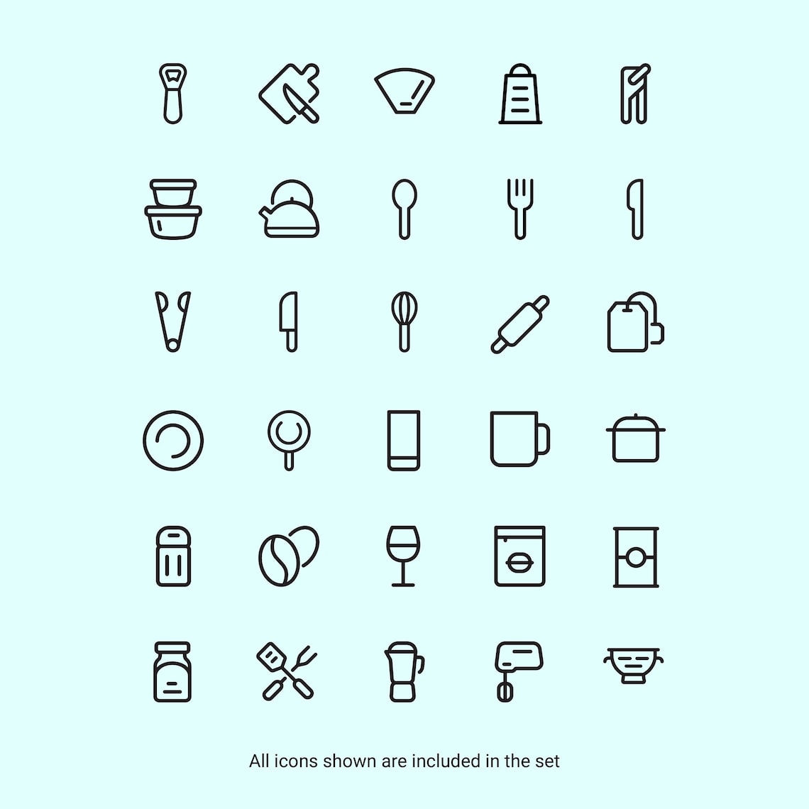 Kitchen Label Decals extended Set 55 Icon Label Etsy