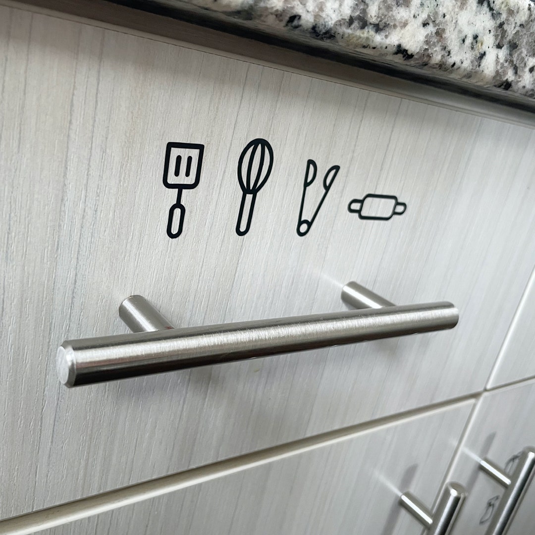 Kitchen Label Decals 34 Icon Label Decals Kitchen Labels Etsy