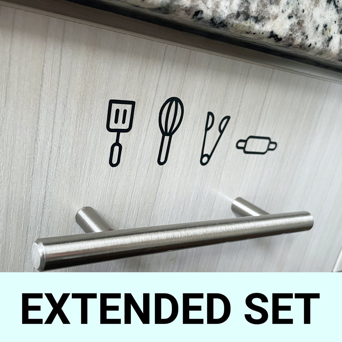 Kitchen Label Decals extended Set 55 Icon Label Etsy