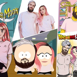 Eu desenharei qualquer tipo de estilo de desenho animado, Retrato de desenho animado personalizado desenhado a partir de sua foto