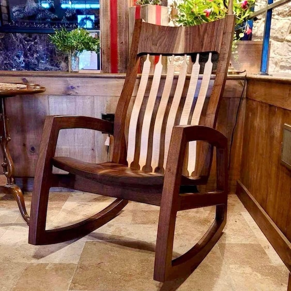 Custom Rocking Chair, Handmade Chair, Wood Rocking Chair