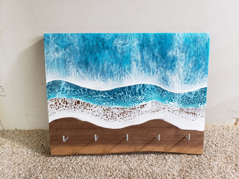 Custom Ocean Key Holder Beach Themed Key Hanger Beach House Etsy