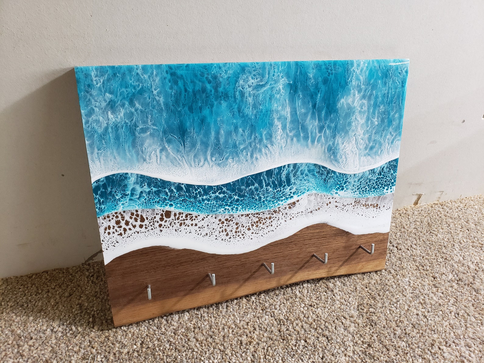 Custom Ocean Key Holder Beach Themed Key Hanger Beach House Etsy