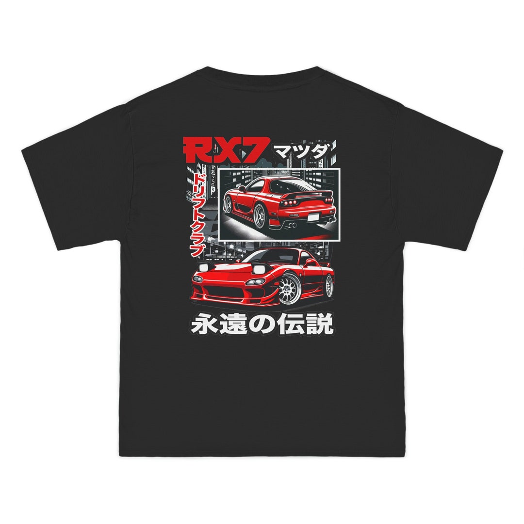 Retro JDM T-shirt, Mazda RX-7, Japanese Drift Car, 90s JDM 90s Car T
