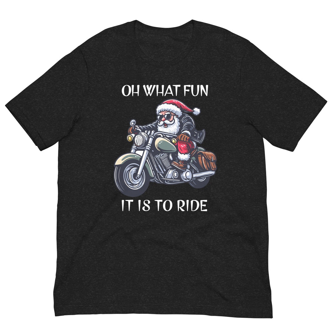 Biker Santa Motorcycle Fan Christmas Xmas Unisex Tshirt Etsy
