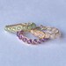 Beaded Braided Crystal Rings - Dainty 3mm 
