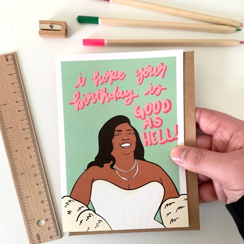 Lizzo Happy Birthday Card Truth Hurts Good As Hell Juice Cuz I Love You