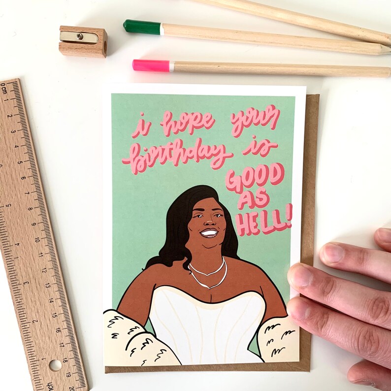 Lizzo Happy Birthday Card Truth Hurts Good As Hell Juice Cuz I Love You
