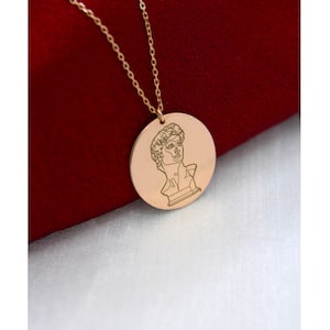 925 Sterling Silver Greek Sculpture Bust Necklace , Bust Necklace , Gift For Mother , Gift For Women , Women For Necklace , Summer Jewelry