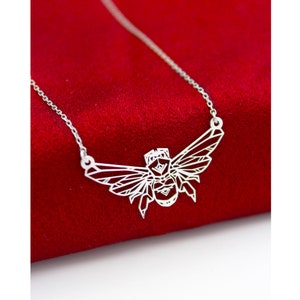 Origami Bee Necklace , Bee Lovers , Origami Lovers , Animal Gift