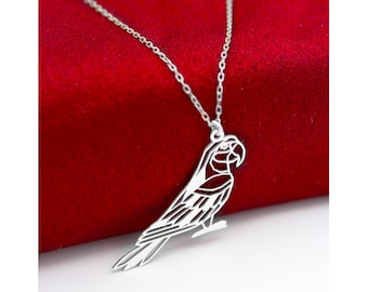 Origami Papagei Halskette, Papagei Halskette, Papageien-Liebhaber, Vogel-Liebhaber-Geschenk, Geschenk für Frauen, Frauen für Halskette, Geschenk für Mutter