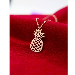 Origami Pineapple Necklace , Tropical Fruit Lovers , 925 Sterling Silver