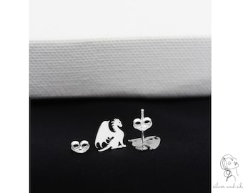 Dragon Earrings , Minimalist Earrings , Dainty Earrings , Stud Earrings , 925 Sterling Silver , Minimalist Jewelry , Women For Earrings