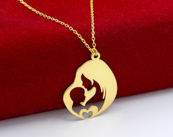 Mother and Child Heart Necklace, Mother's Day Necklace, Necklace for Mother, Special Necklace for Mother's Day , Gift For Mom , Mothers Day