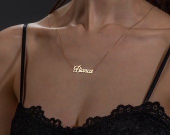 Name Necklace, Gift For Mom, Personalized 14K Gold Necklace,Gift For Her, Mother is Day Gift,Gift For Mom , Women for Necklace ,Mom Necklace