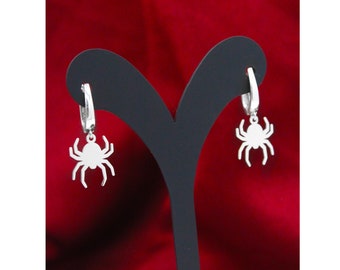 Spider Earrings , Spider Lover , Minimalist Jewelry , 925 Sterling Silver