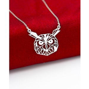 Origami Owl Face Necklace , Owl Lover Necklace , Animal Lover Gift