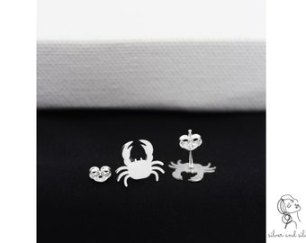 Crab Earrings , Minimalist  Earrings , Dainty Earrings , Stud Earrings , 925 Sterling Silver