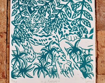 LE MARGAY - linocut