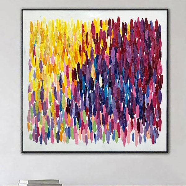 Large Original Abstract Oil Painting Colorful Acrylic Canvas Art Unique Wall Art Abstract Painting On Canvas Contemporary For Living Room