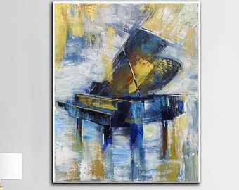 Abstract Piano Art Etsy