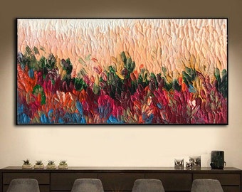 Abstrakte Gemälde Auf Leinwand Impasto Ölgemälde Blumen Gemälde auf Leinwand Original Gemälde Acrylbild Blumen Wandkunst