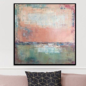 Pink Abstract Artwork Fine Art Original Abstract Canvas Large Canvas Art Modern Abstract Pink Painting Nursery Wall Decor For Living Room image 1