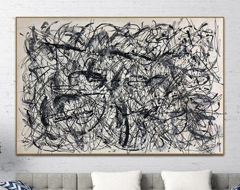 Abstrakte silbergraue Leinwand: Extragroße moderne Wandkunst