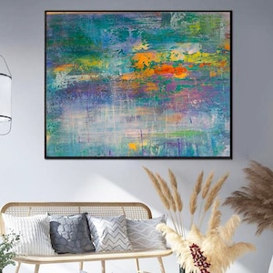 Vibrant Textured Abstract Canvas Painting | Colorful Modern Wall Art