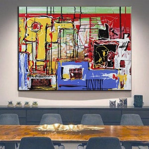 Large Abstract Painting  Graffiti Art on Canvas Abstract Modern Painting Abstract Acrylic Painting Large Colorful Art for Home Decor