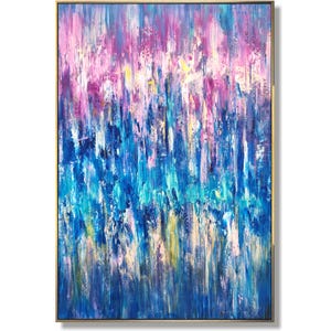 Color Painting Textured Wall Art Handpainted Artwork Custom Oil Painting Modern Art On Canvas Office Wall Decor Art for Living Room