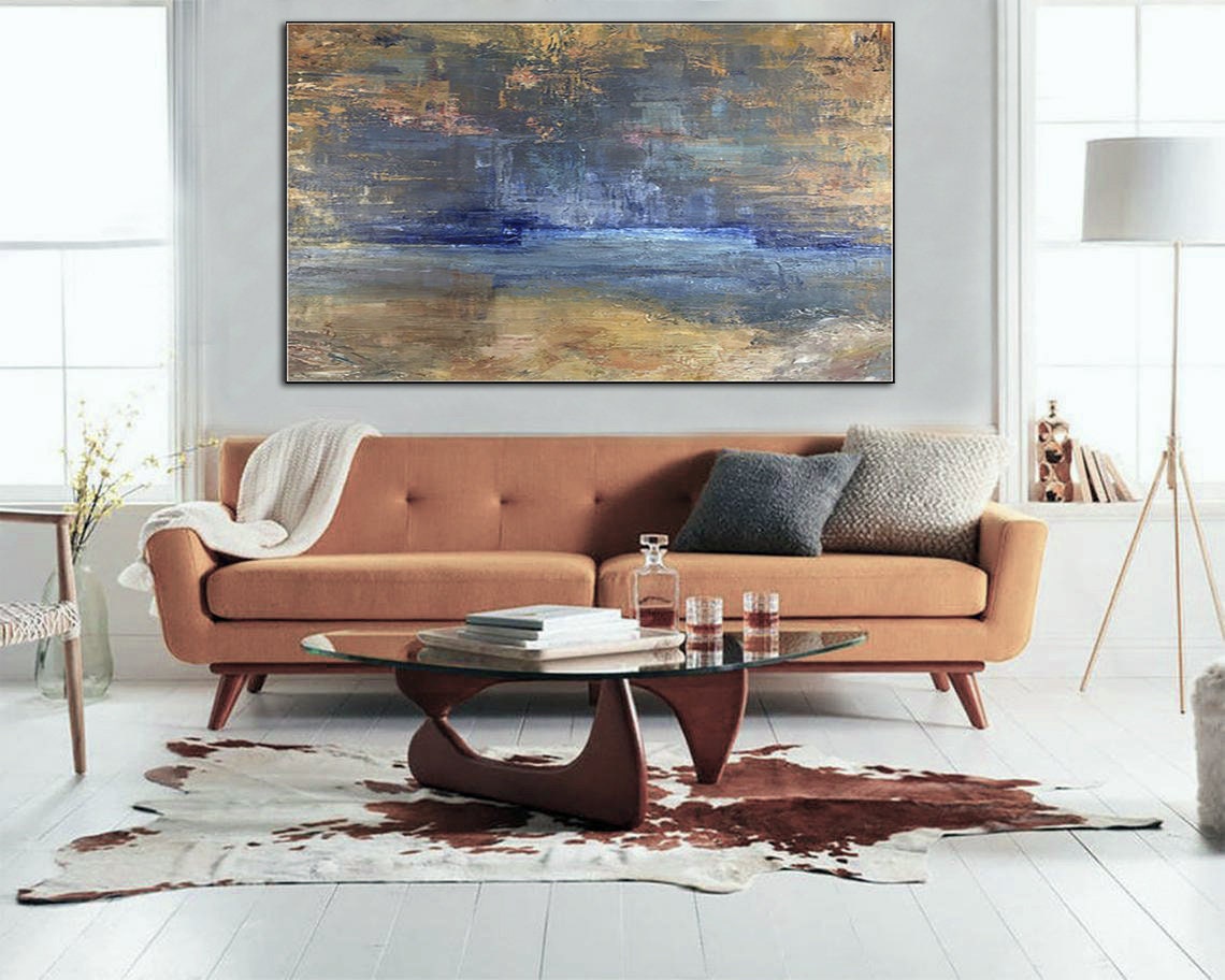 Abstract Brown Painting Minimalist Oil Painting on Canvas Etsy