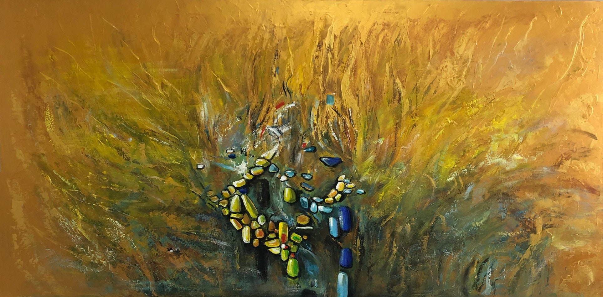 Extra Large Canvas Art Gold Paintings on Canvas Abstract Etsy