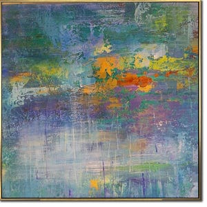Abstract Art Painting Abstract Green Painting Colorful Painting on Canvas Colorful Wall Art Oil Painting Modern Art Painting for Living Room