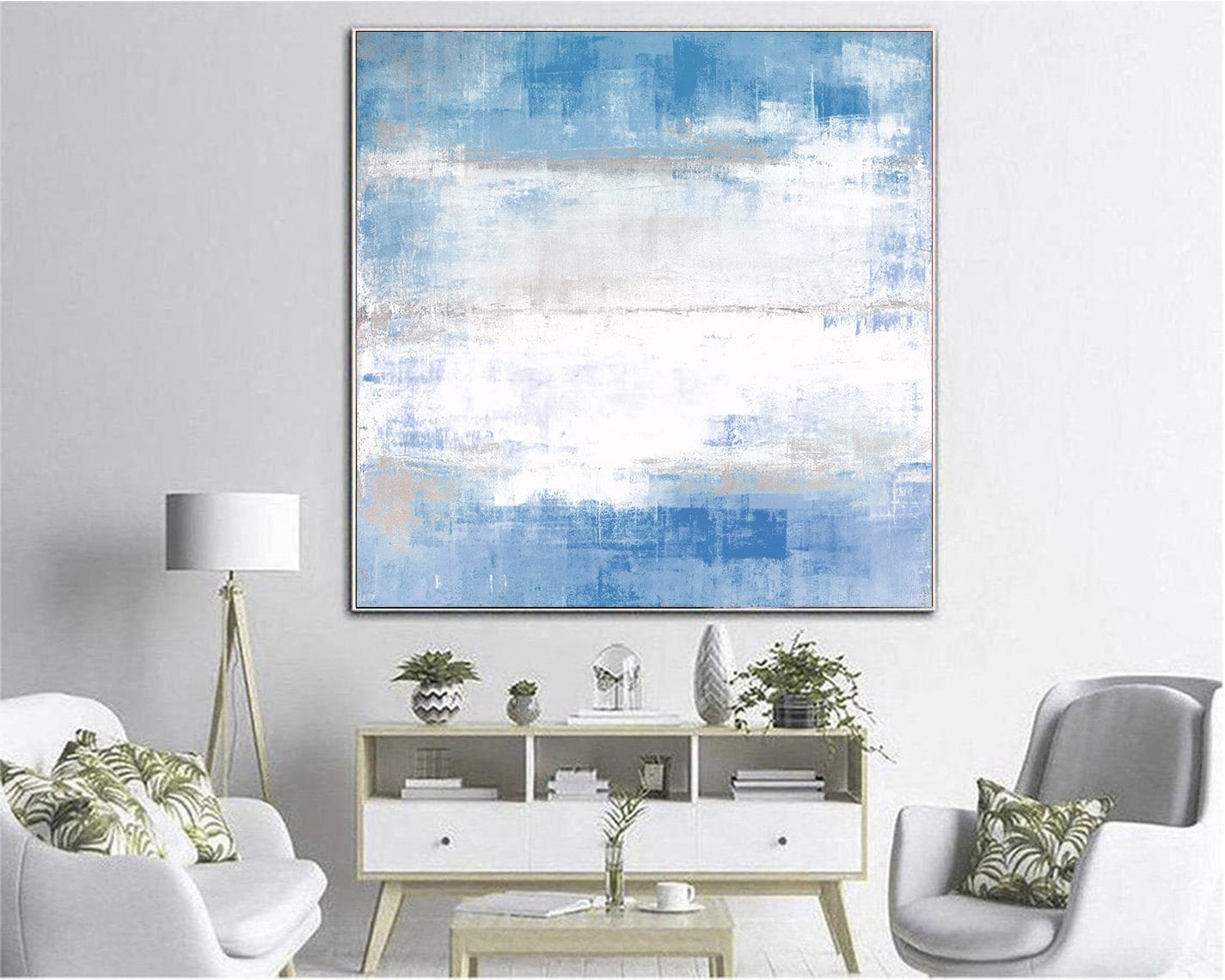Abstract Painting Large White Painting Canvas Wall Art Etsy