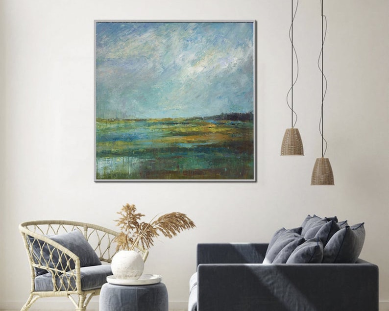 Large Framed Canvas Extra Large Wall Art Landscape Unique Etsy