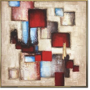 Abstract Beige Painting On Canvas, Acrylic Oil Painting, Contemporary Wall Art, Textured Fine Art Handmade Painting for Living Room Decor