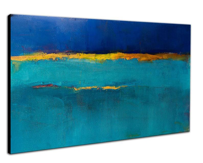 Large Artwork for Wall Blue Abstract Painting Oil Painting Etsy